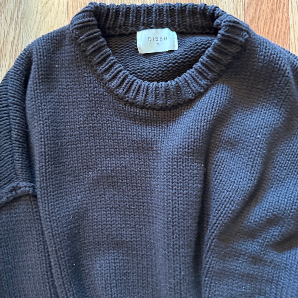 DISSH ROY WALNUT OVERSIZED LONGLINE KNIT JUMPER - Picture 5 of 5